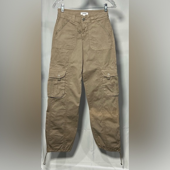 Garage Pants - Garage Beige Low Rise Cargo Pants